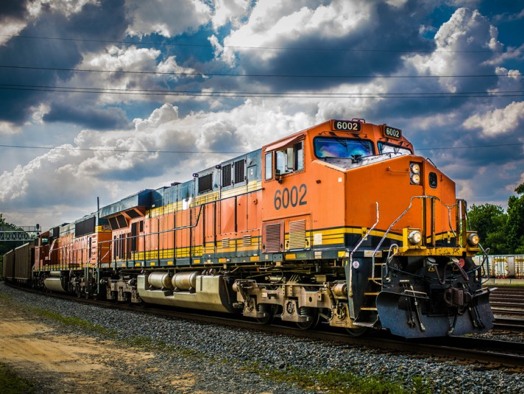 a photo of a freight train locomotive