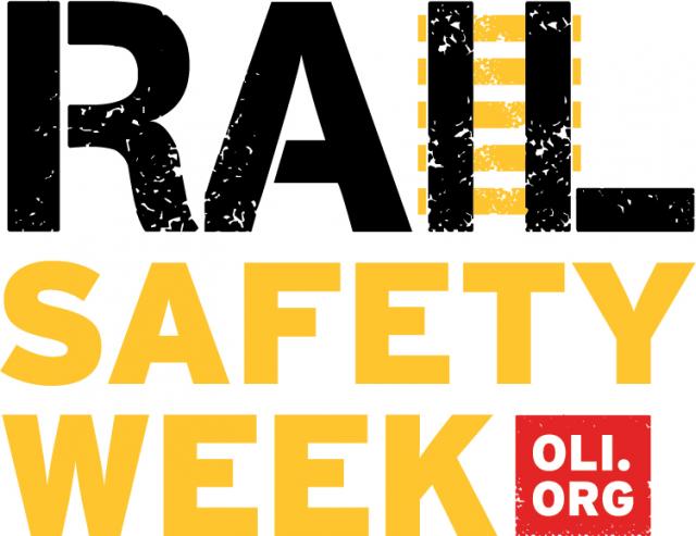 rail safety week logo with operation lifesaver website address